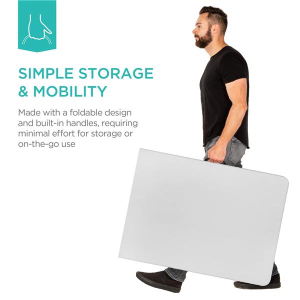 6ft Portable Folding Plastic Dining Table w/ Handle, Lock-4