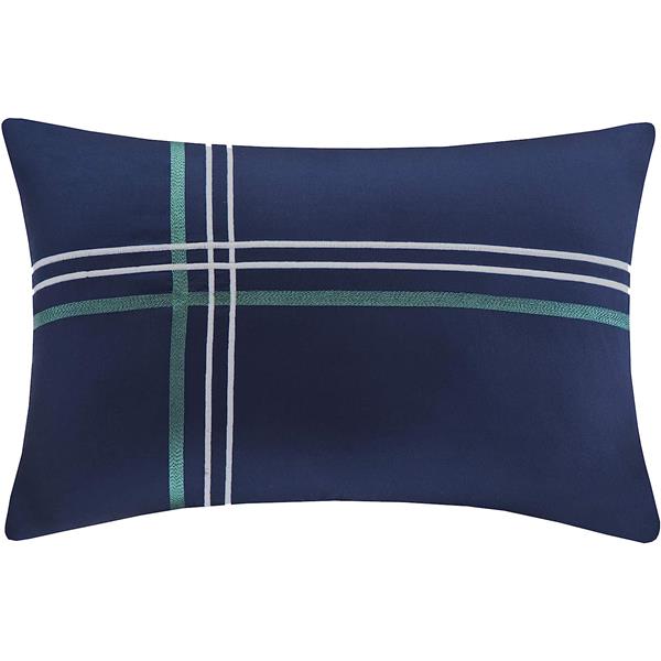 Mi Zone Cozy Comforter Set Cabin Lifestyle Plaid Design All Season Bedding Matching Shams, Decorative Pillow, Twin/Twin XL, Brody Blue 3 Piece, Green/Navy-3